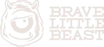 A white Brave Little Beast logo